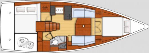 Sailboat Beneteau Oceanis 38.1 Plan du bateau