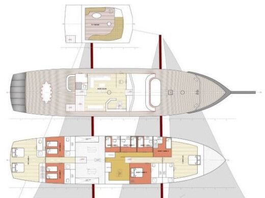 Gulet Gulet 40m Boat layout