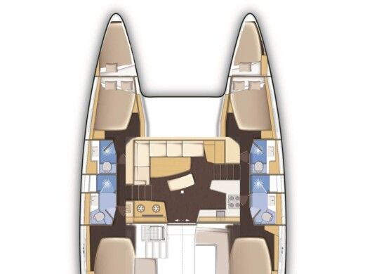 Catamaran Lagoon Lagoon 40 Plattegrond van de boot