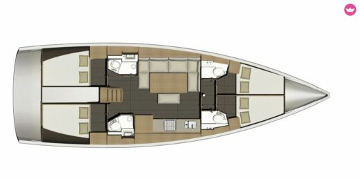 Sailboat Dufour Grand Large 460 Boat layout