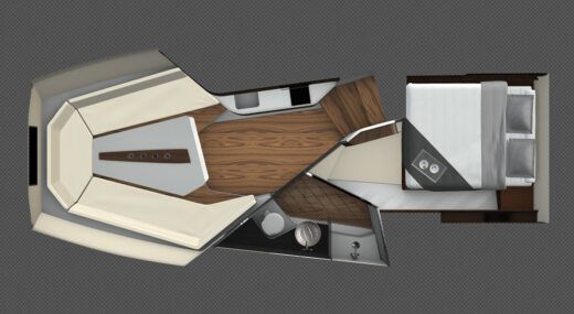 Motorboat Frauscher 1414 Demon Plano del barco