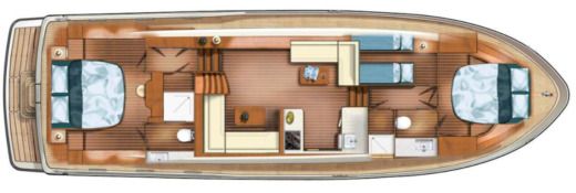 Motorboat Linssen Grand Sturdy 480 Variotop Boot Grundriss