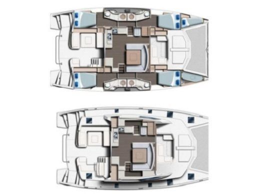 Catamaran Leopard Catamaran 48' Boat layout