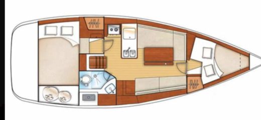 Sailboat Beneteau Oceanis 311 Clipper Plan du bateau