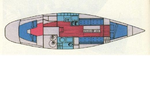 Sailboat lito marin sirena 38 Boat layout