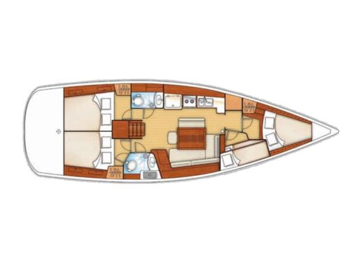 Sailboat BENETEAU Oceanis 43 V Plano del barco