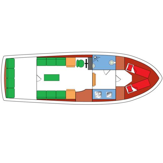 Houseboat Palan Sport 1100 OK Boot Grundriss