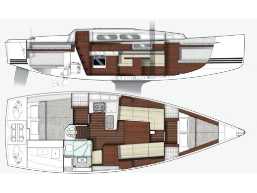 Sailboat X-YACHTS Xc 35 Boat layout
