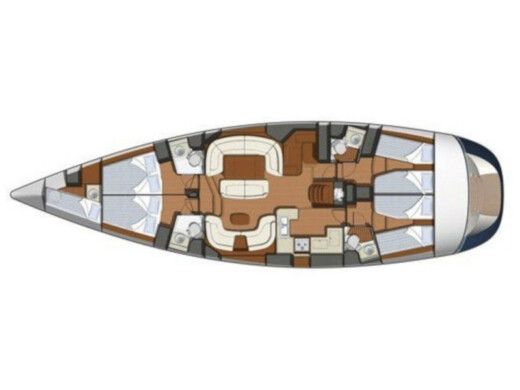 Sailboat Sun Odyssey 54 DS Boat layout
