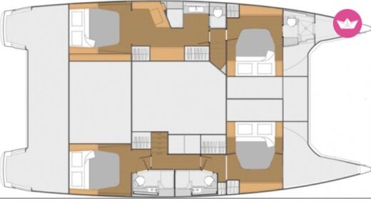 Catamaran Fountaine Pajot Saba 50 boat plan