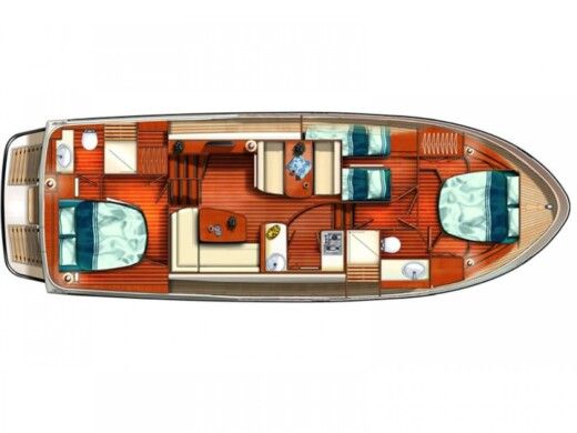 Motorboat Innovazioni progetti mira 37 Planimetria della barca