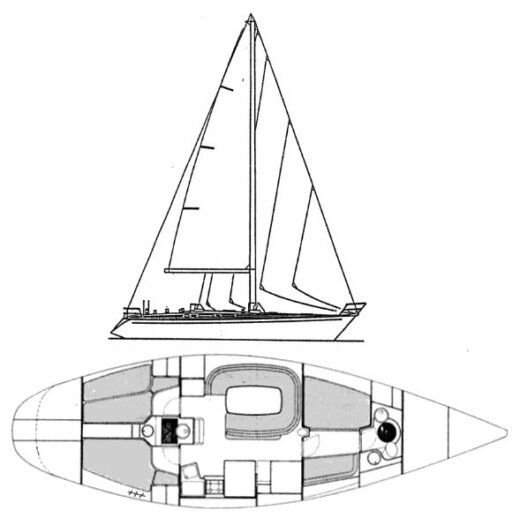 Sailboat Del Pardo Grand Soleil 46 Plan du bateau