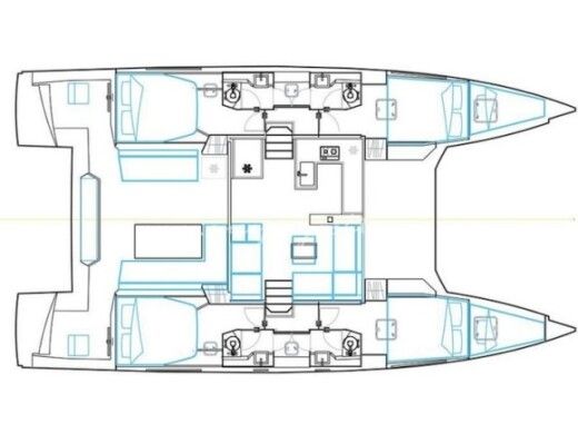 Catamaran  Nautitech 46 Fly boat plan
