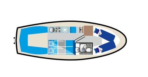 Houseboat Grommer 800 (HMR) Plan du bateau
