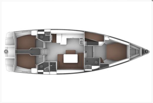 Sailboat Bavaria - YachtBau CRUISER 51 Boot Grundriss