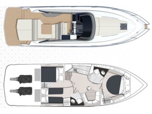 Motorboat Focus Motor Yachts B.V. Focus Power 44 Hard Top Plan du bateau