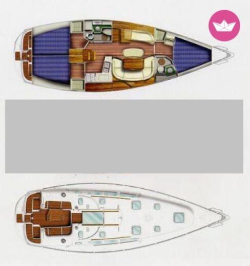 Sailboat Jeanneau Sun Odyssey 40 Boat layout