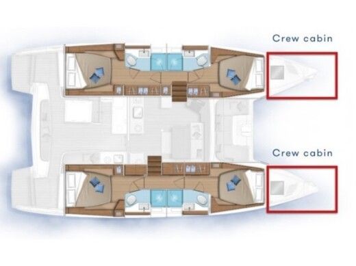 Catamaran  Lagoon 46 boat plan