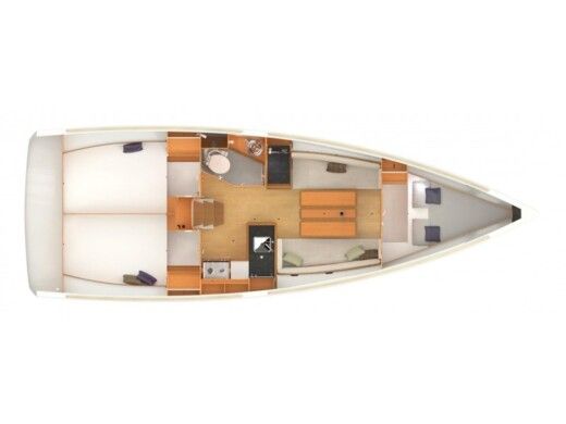 Sailboat  Sun Odyssey 349 Plano del barco