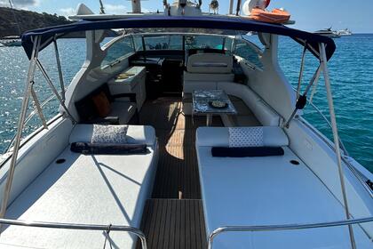 Yacht in marina Santa Eulalia, Ibiza