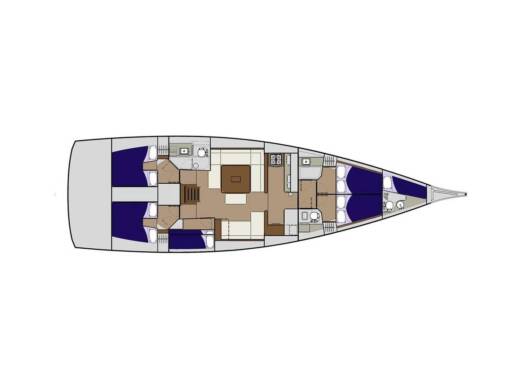 Sailboat  Dufour 560 Plan du bateau