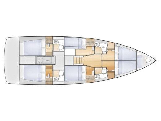 Sailboat Jeanneau Sun Loft 47 boat plan