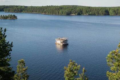 Hyra båt Husbåt Self made Sauna Boat Villmanstrand