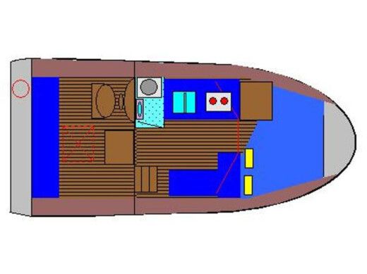 Motorboat  Weekender 750 Boat layout
