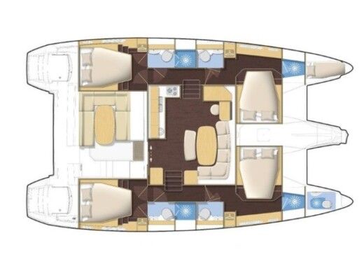 Catamaran Lagoon 421 Boat design plan