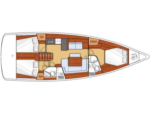 Sailboat BENETEAU OCEANIS 45 boat plan
