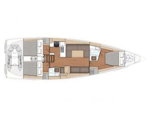 Sailboat X-yachts X4.9 Boat layout