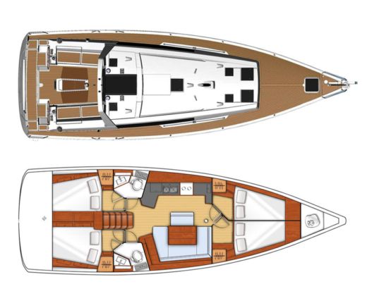 Sailboat BENETEAU OCEANIS 45 boat plan