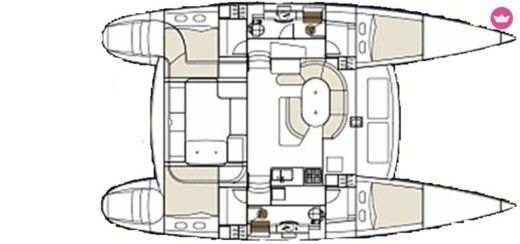 Catamaran CBN lagoon 410 Plan du bateau