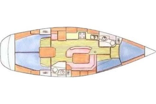 Sailboat Jeanneau Sun Odyssey 42.2 Plan du bateau