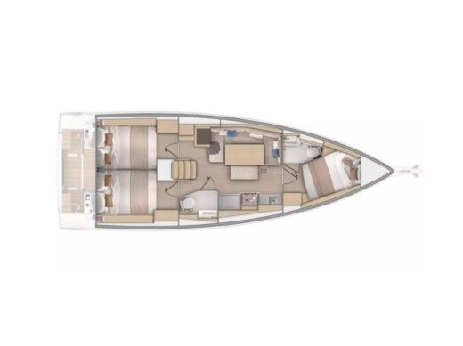 Sailboat  Oceanis 37.1 Boot Grundriss