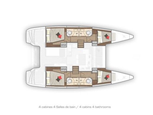 Catamaran Lagoon Lagoon 40 Boat layout