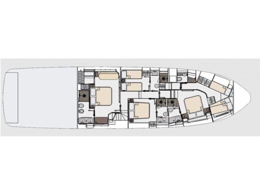 Motorboat  Azimut 78 Fly boat plan