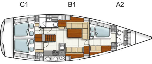 Sailboat Hanse 470e Boat design plan