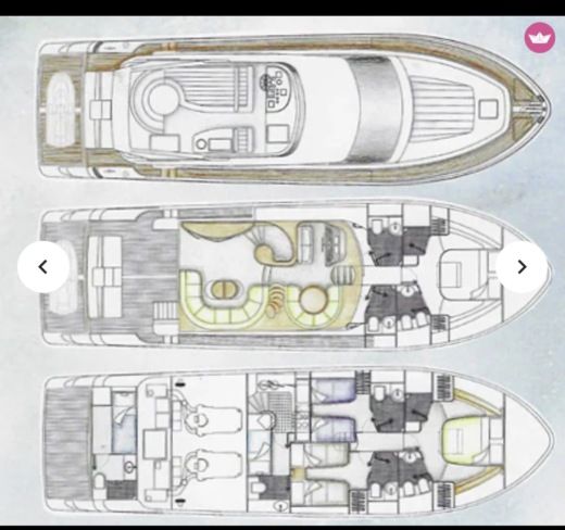 Motor Yacht UNIESSE Marine UNIESSE 55 FLY Boat layout