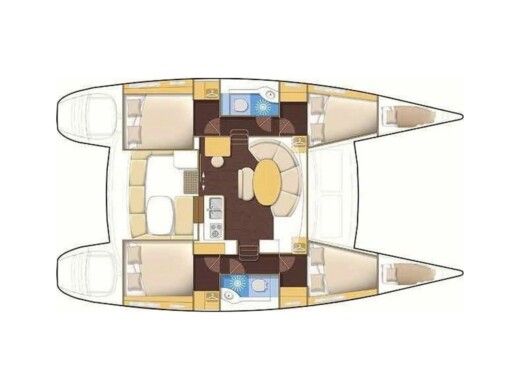 Catamaran  Lagoon 380[G] boat plan