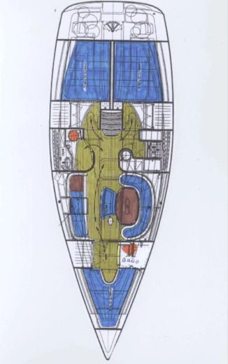 Sailboat Ronautica Ro 400 Boat layout