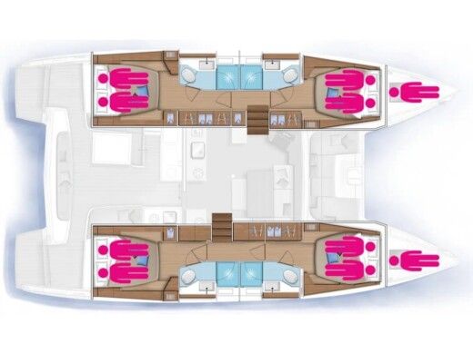 Catamaran  Lagoon 46  Boat design plan