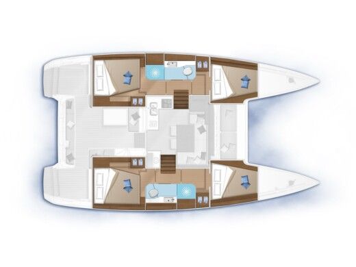 Catamaran  Lagoon 40 2WC Boat design plan