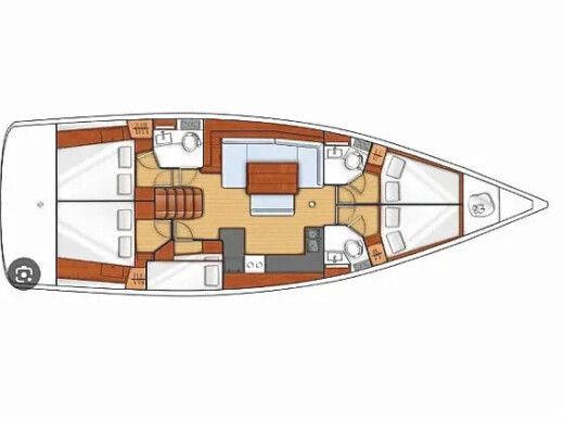 Sailboat Beneteau Oceanis 48 boat plan