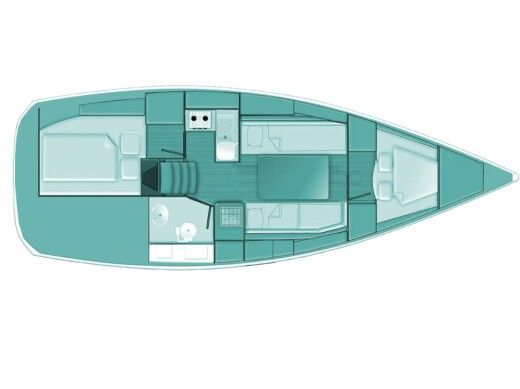 Sailboat JEANNEAU SUN ODYSSEY 319 boat plan