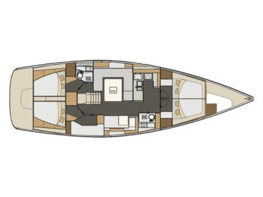 Sailboat ELAN 50 Impression Boot Grundriss