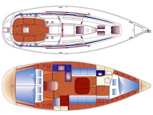 Sailboat Bavaria 36 boat plan