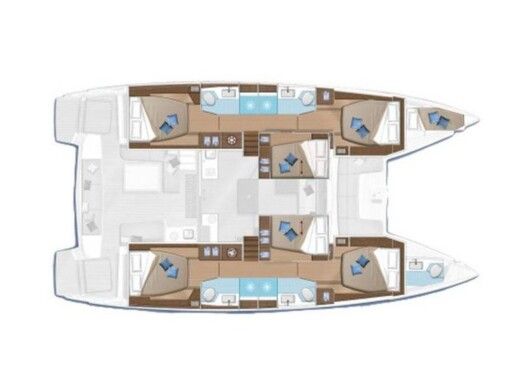 Catamaran Lagoon Lagoon 50 boat plan