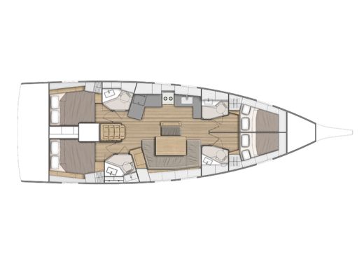 Sailboat Beneteau Oceanis 46.1 Planimetria della barca