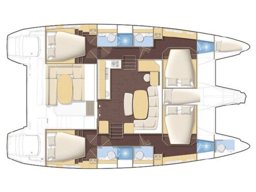 Catamaran LAGOON 420 Boat design plan
